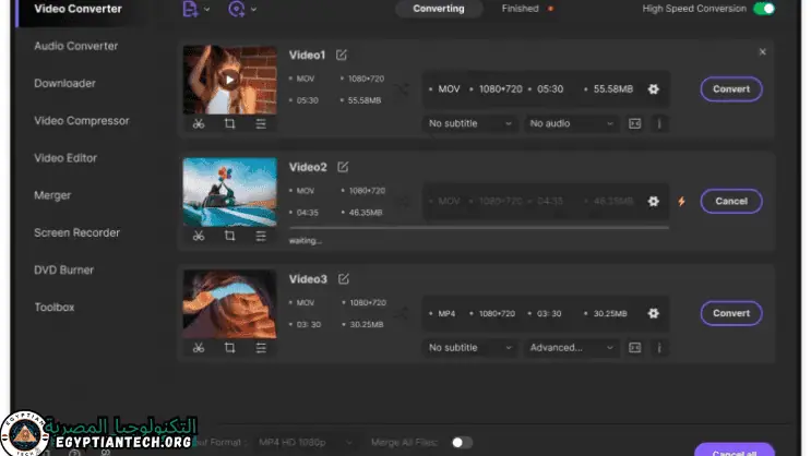 شرح برنامج Wondershare Uniconverter