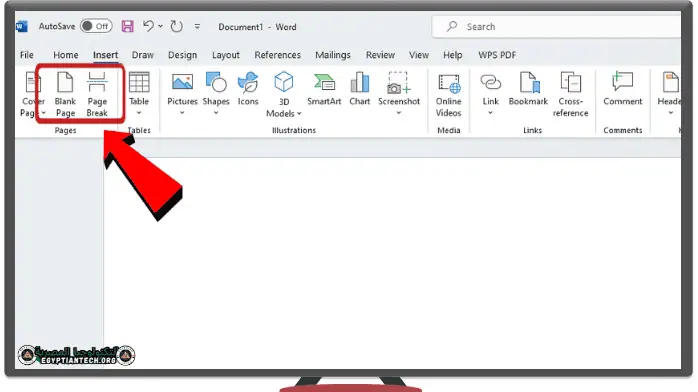 arabic ms word insert tool